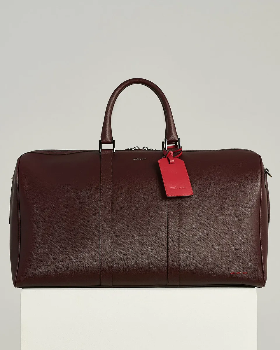 Kiton Bags Wallets Wine Red Reisetasche TU Kalbsleder