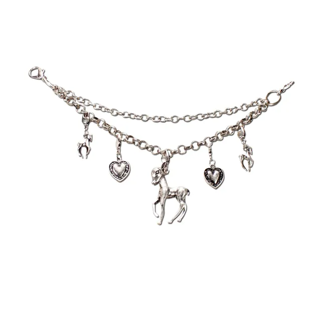 Alpenflüstern DAHEIM Dirndl-Charivari Bambi Antik-Silber