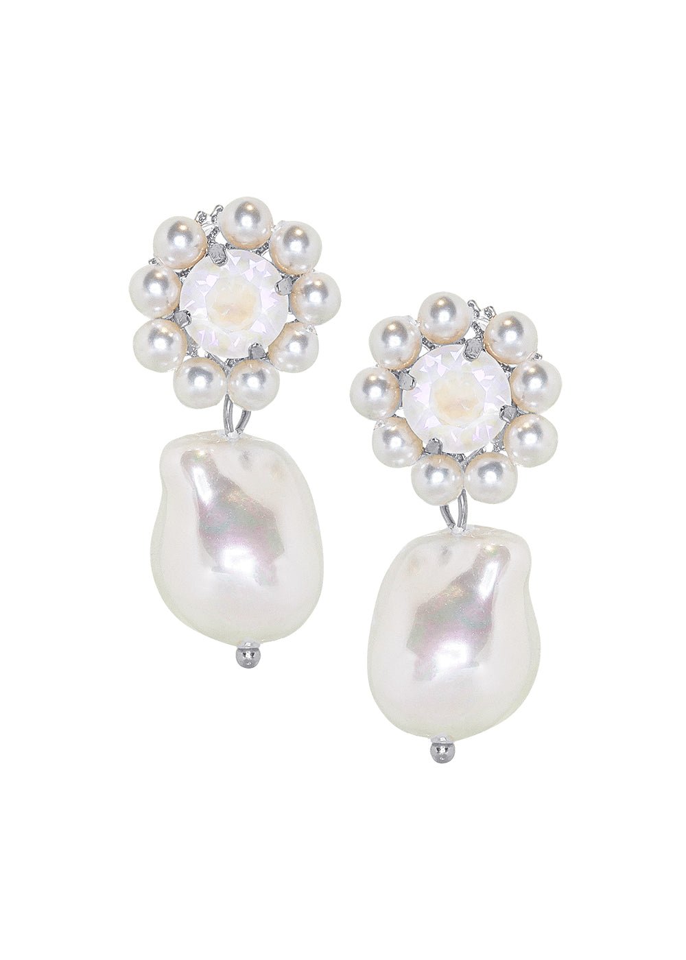 Elizabeth Bower Baroque Bauble Braut Ohrringe Gold Perlen