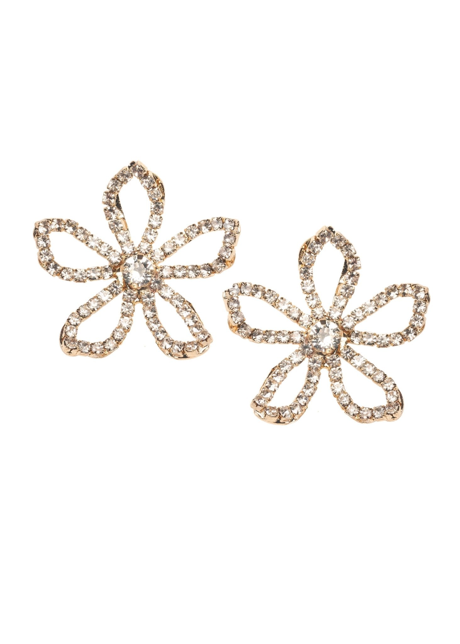 Elizabeth Bower Pavet Stud Braut-Ohrstecker Kristall Gold