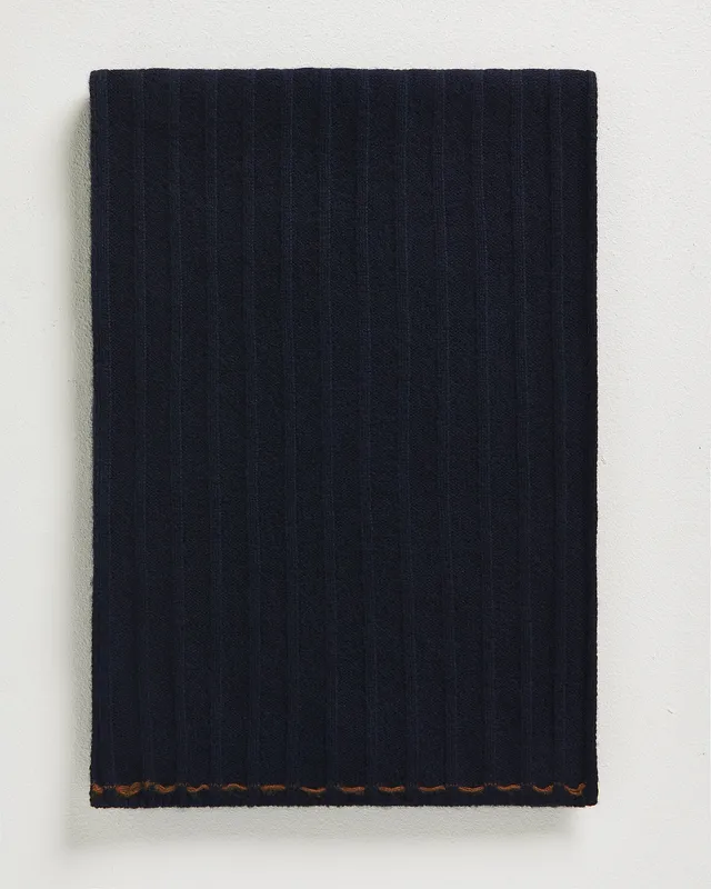 Kiton Scarves Blue Cashmere Schal TU Kaschmir Ripp
