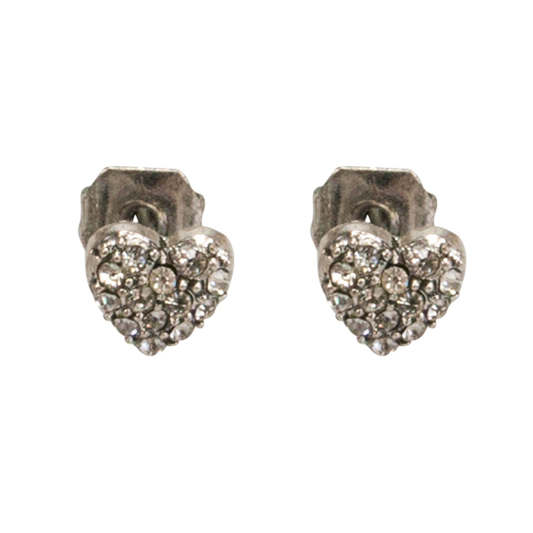 Alpenflüstern DAHEIM DOR036 Ohrstecker Strass-Herz mini grün