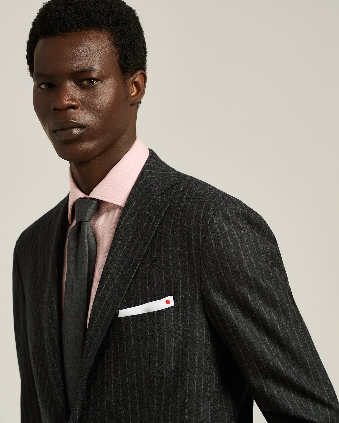 Kiton Suits Anzug Wolle Kaschmir Nadelstreifen Größe 50
