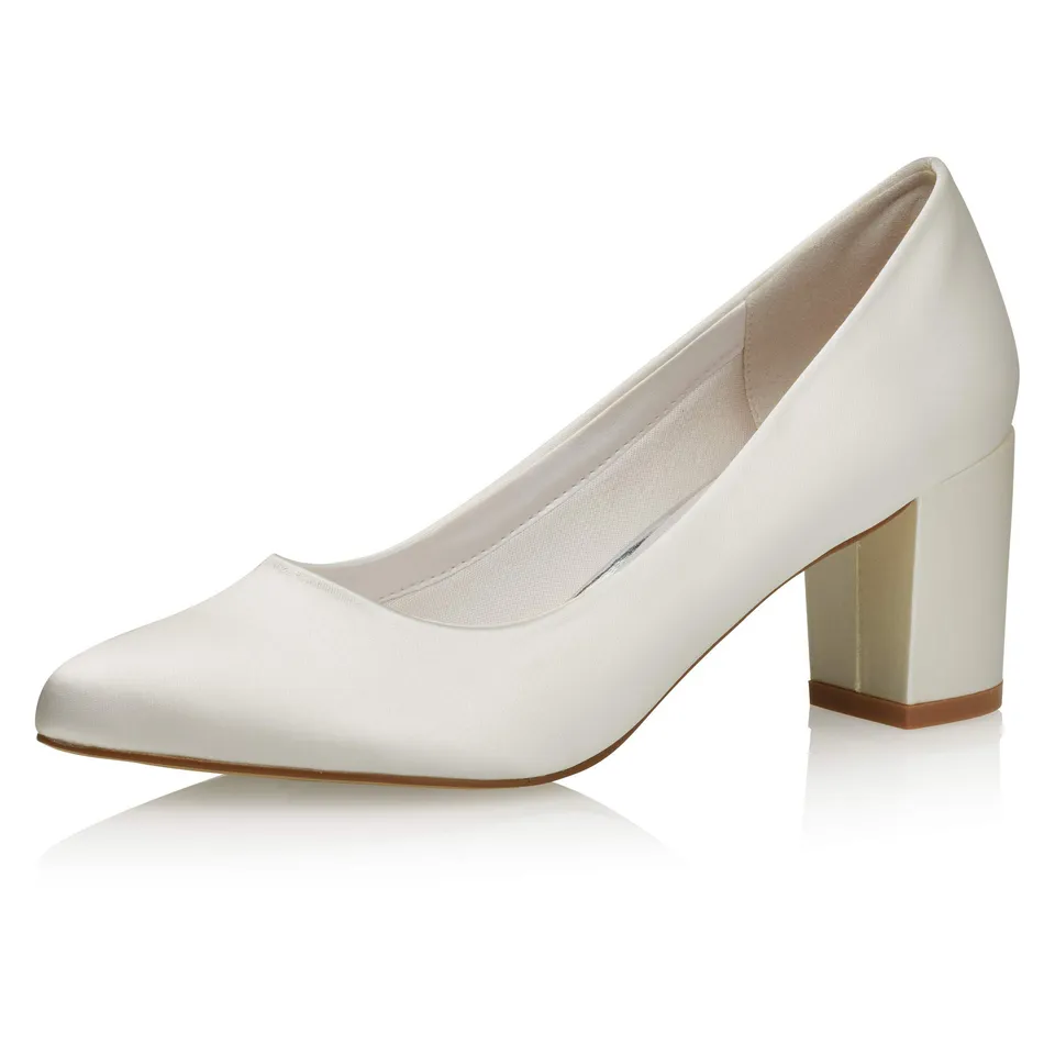 Rainbow Club Timeless Debora Braut-Pumps Ivory Satin 6,5 cm