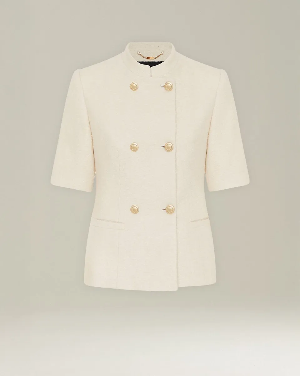 Kiton Double-Breasted Blazer Kaschmir Seide Gr.44