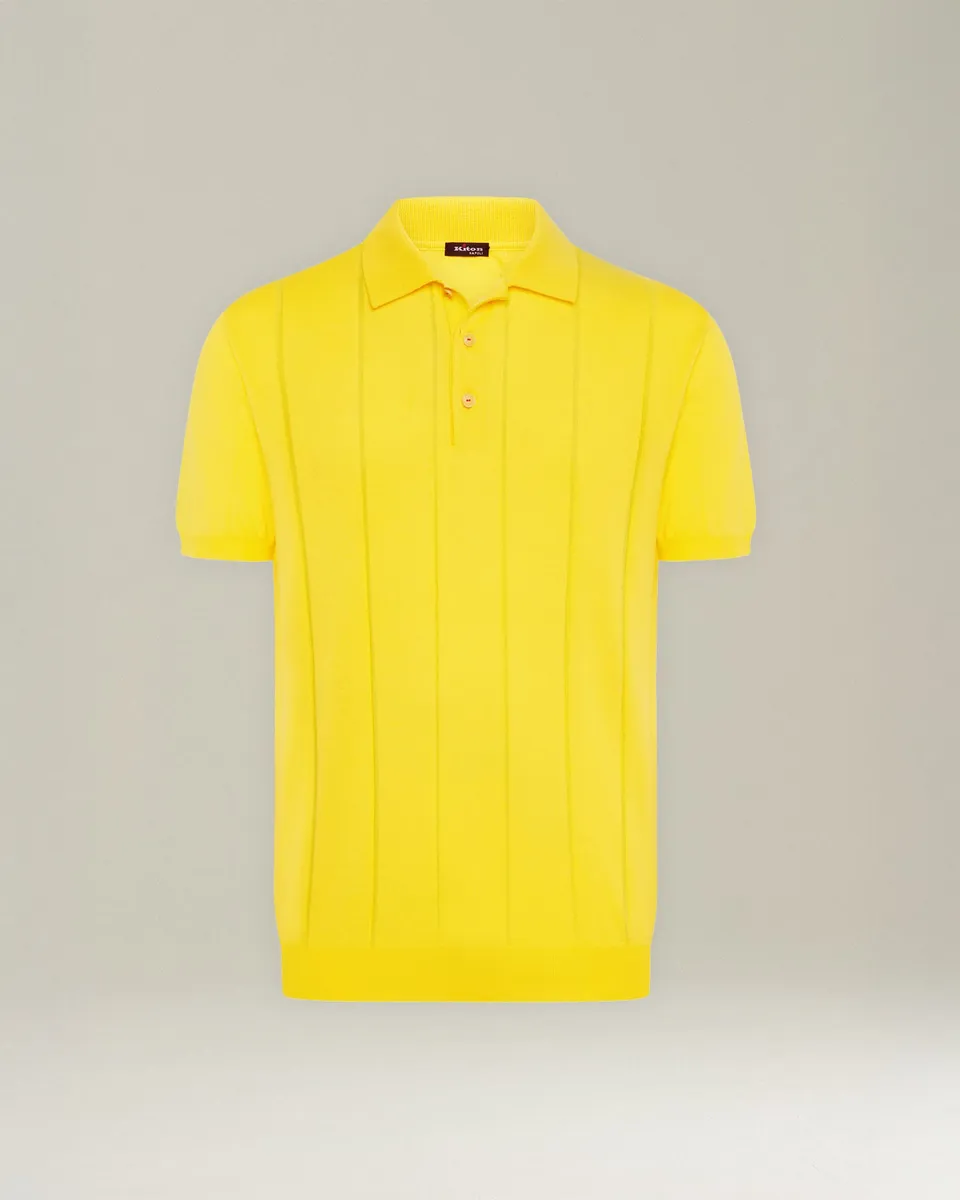 Kiton Polo Poloshirt Baumwolle Ripp M