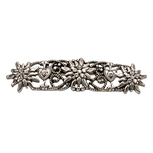 Alpenflüstern DAHEIM API098 Blusen-Brosche Edelweiss antik-silber