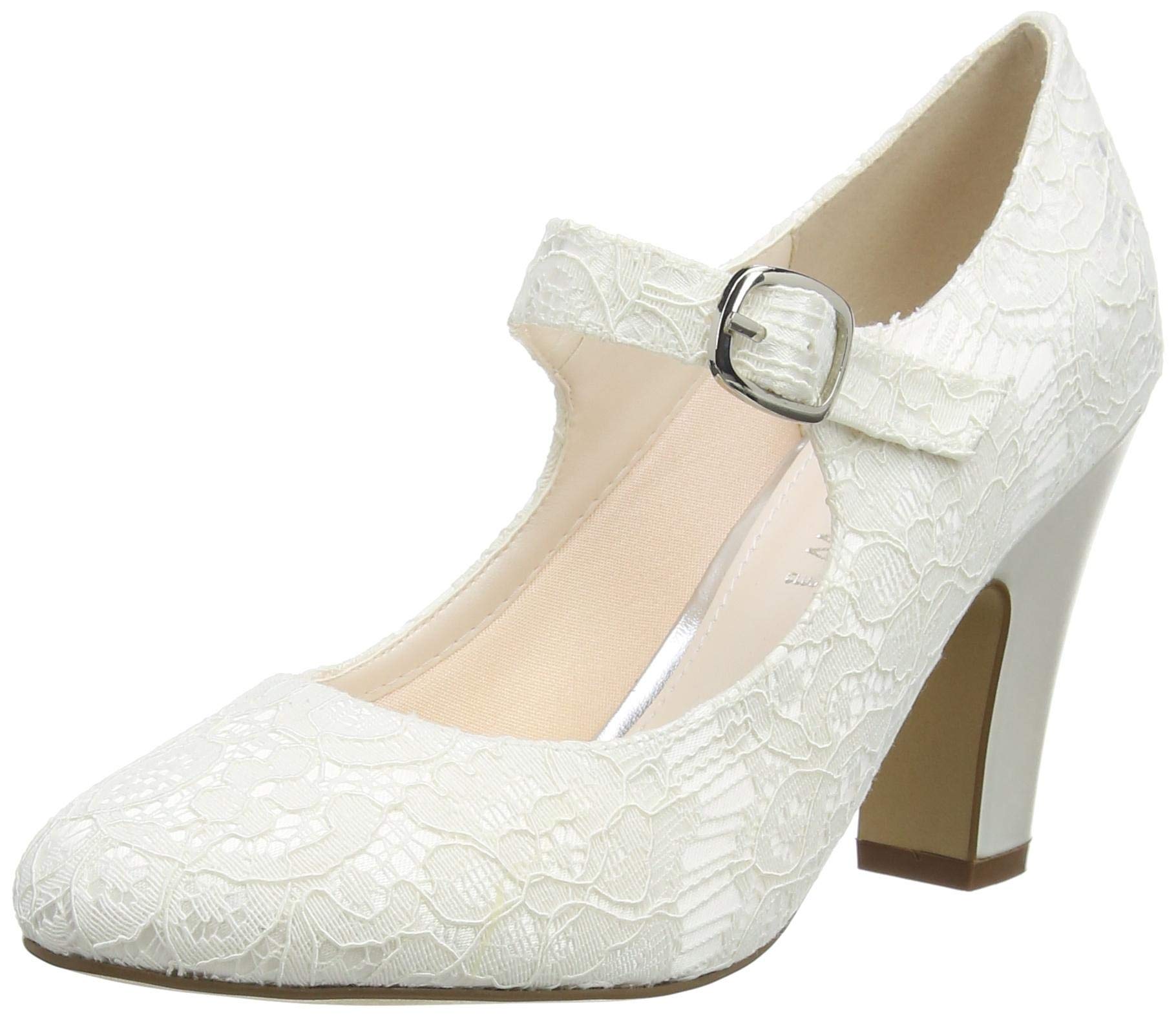 Rainbow Club Madeline Pumps Brautschuhe Elfenbein Satin Spitze
