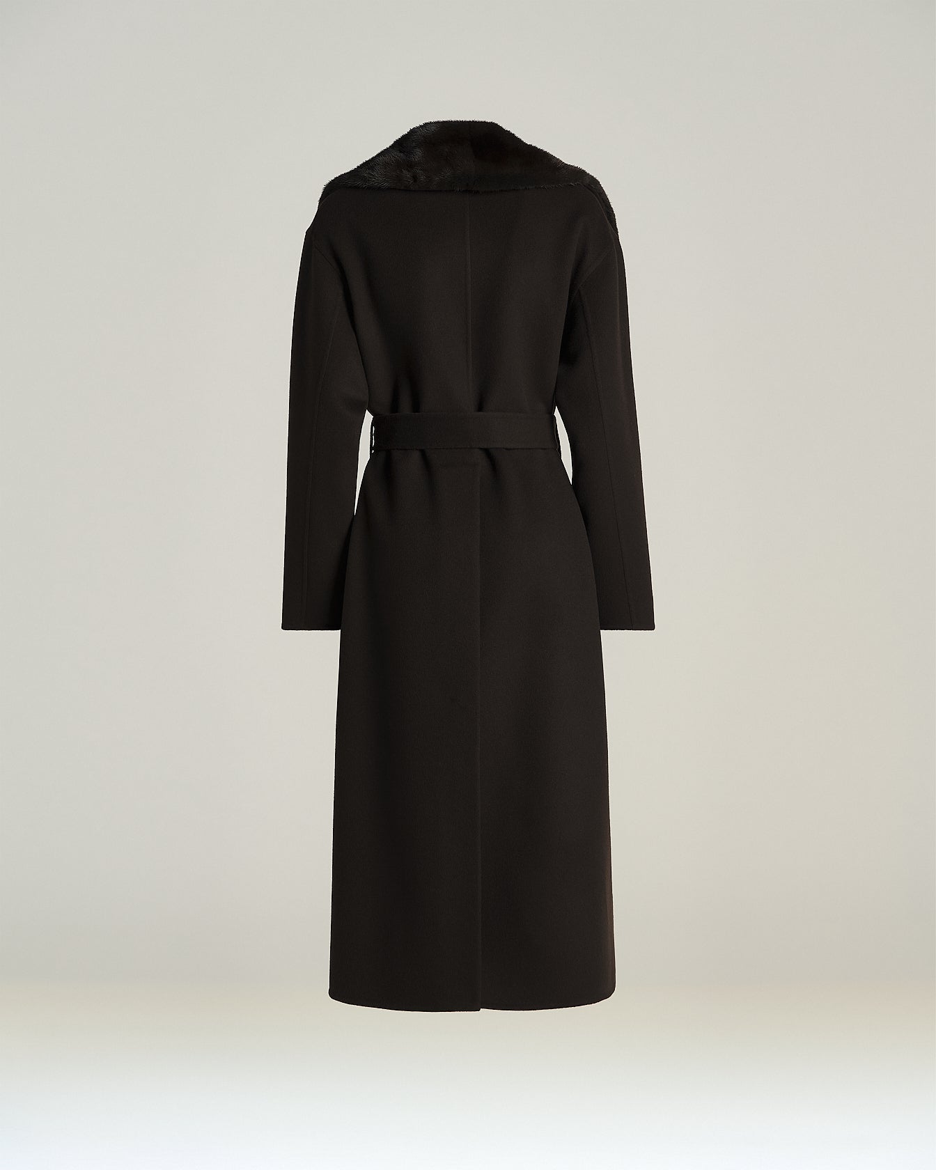 Kiton Outerwear Mantel Kaschmir braun mit Gürtel