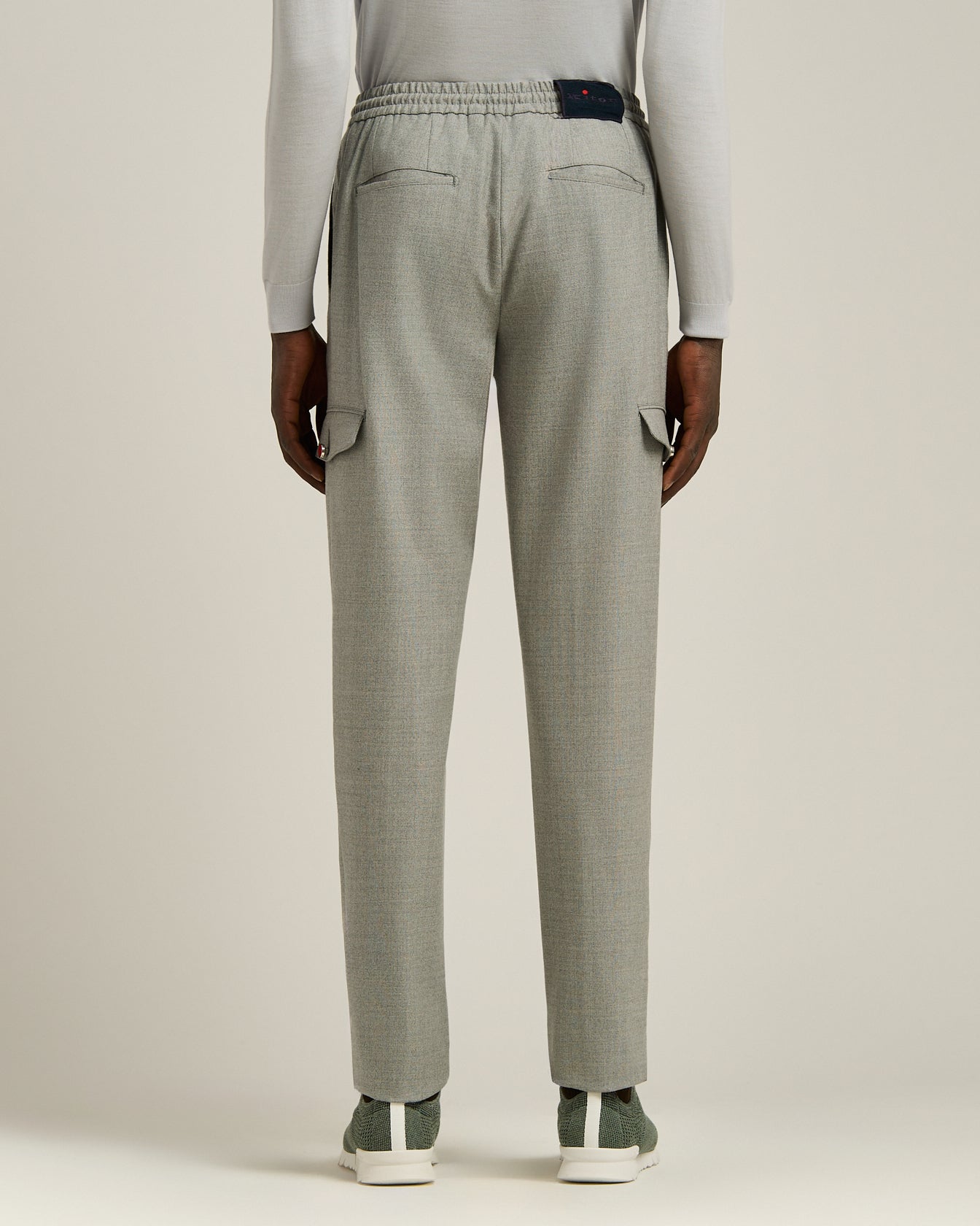 Kiton Cargo Wollhose Grau Melange Gr. 34