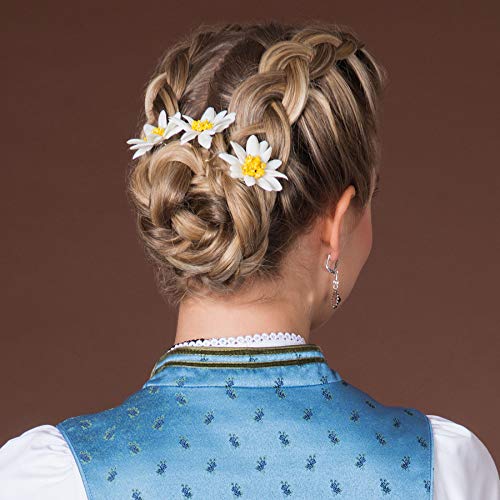 Alpenflüstern DAHEIM Haar-Curlies Edelweiss creme-weiß 3er