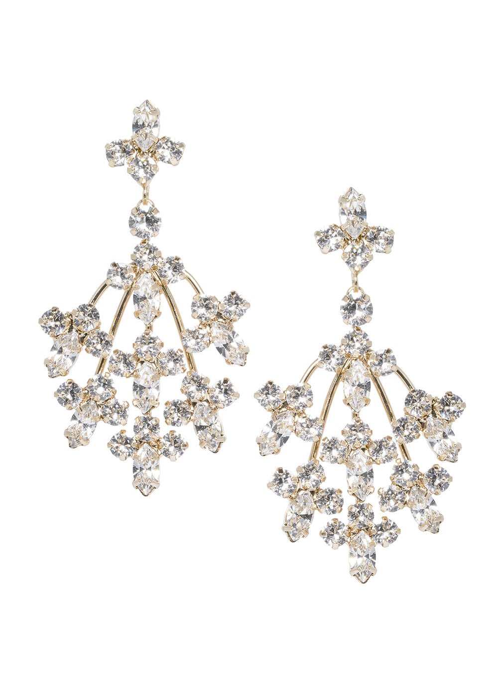 Elizabeth Bower Carter Statement-Ohrringe Rhodium Kristall