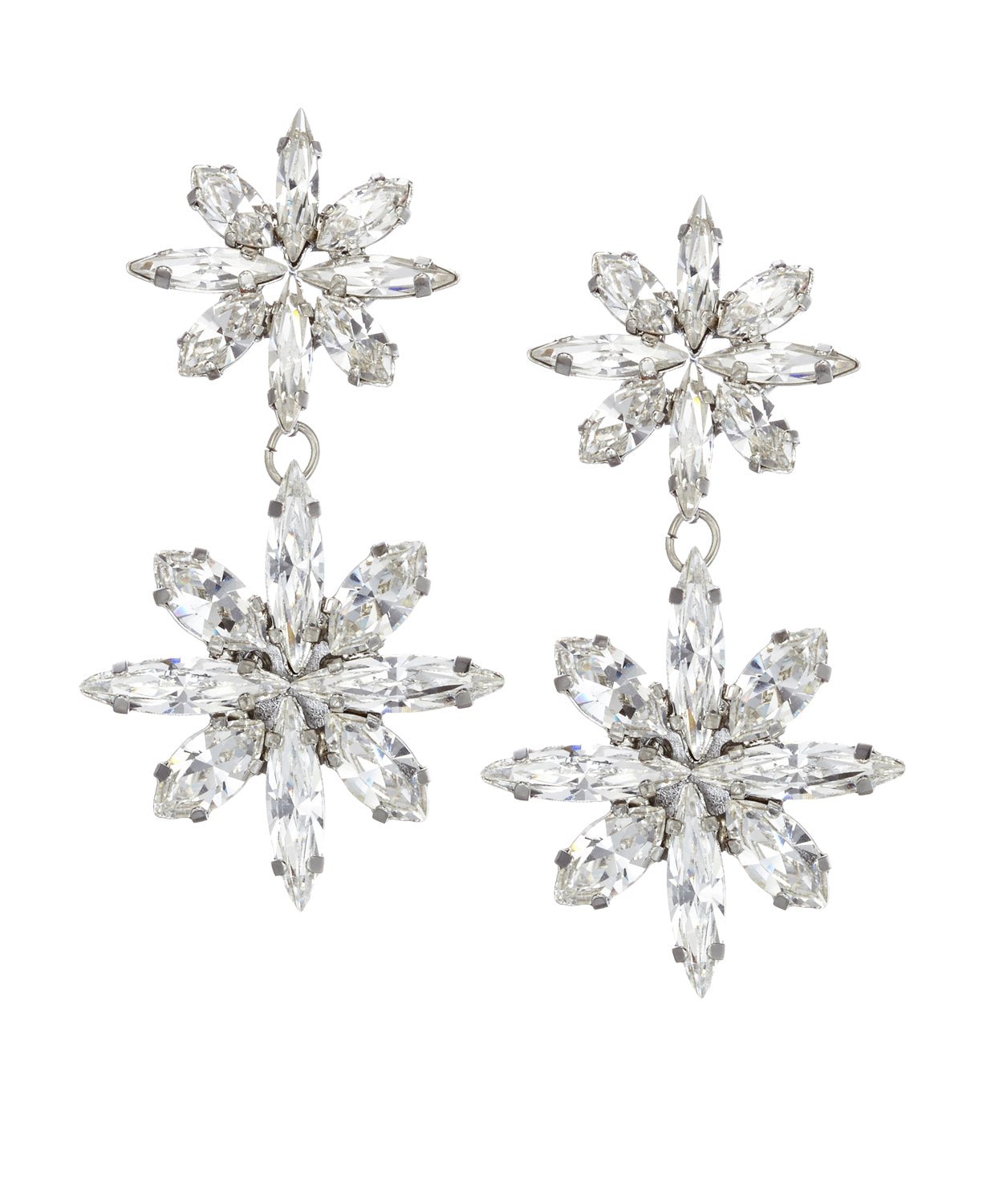Elizabeth Bower Star Crystal Chandelier Ohrringe Gold 54mm