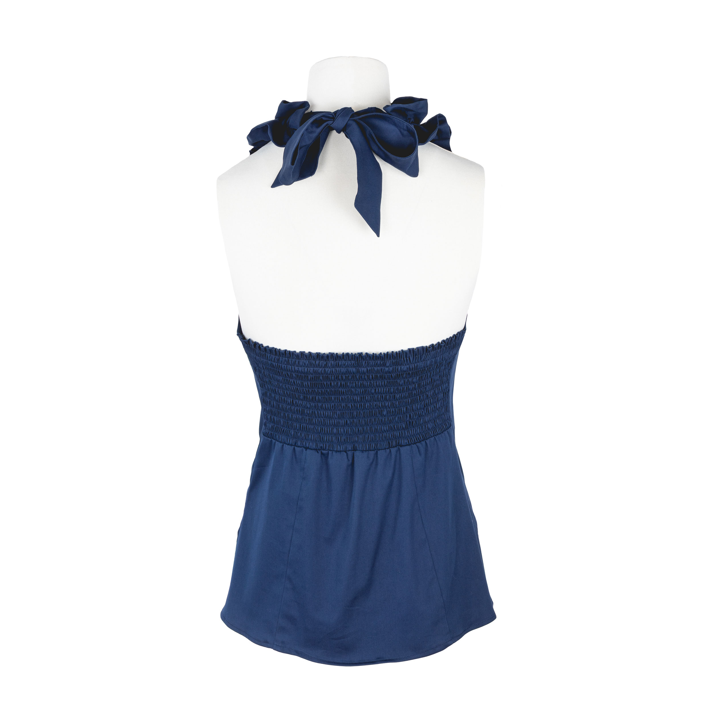 Rettl WOMEN Gerda Bluse Neckholder-Bluse Blau Stretch
