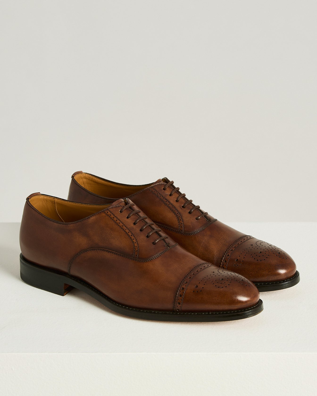 Kiton Leather Lace-Up Shoe Halbschuh Gr.42 Kalbsleder