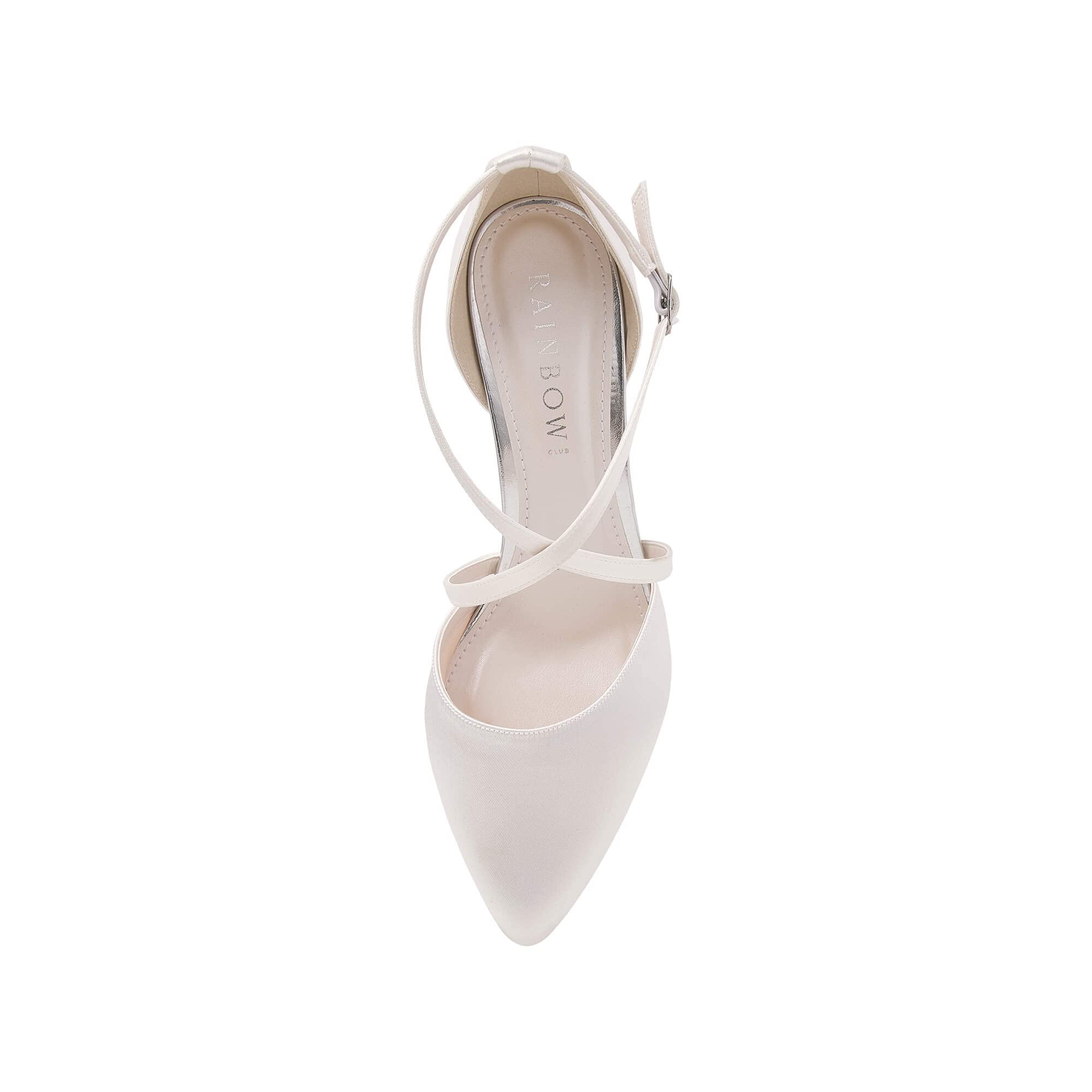 Rainbow Club Essentials Hellen Pumps Ivory Satin Blockabsatz