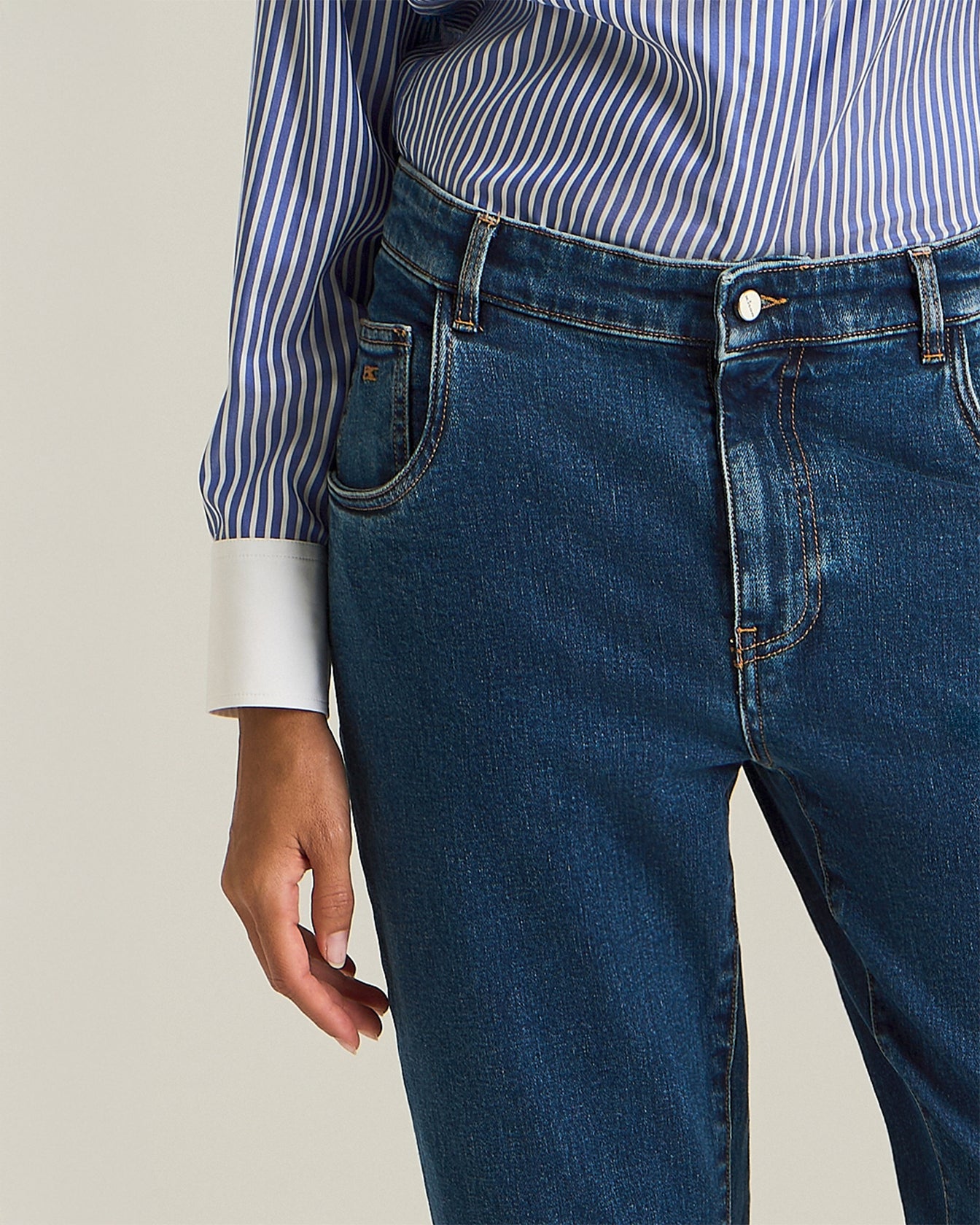 Kiton Jeans Tailored Carrot Jeanshose Carrot Fit Blau