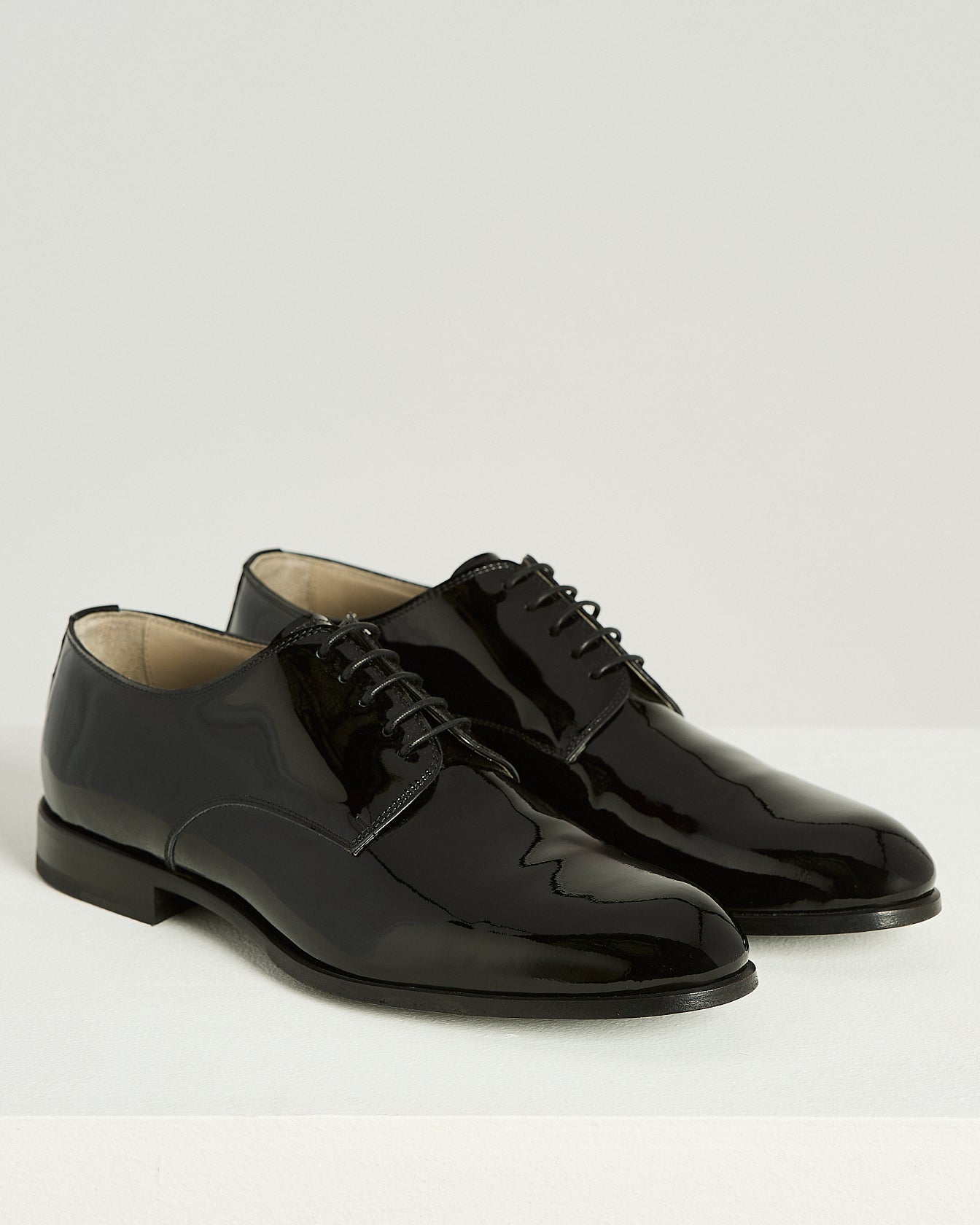 Kiton Oxford Schuhe Lackleder schwarz Abendschuhe