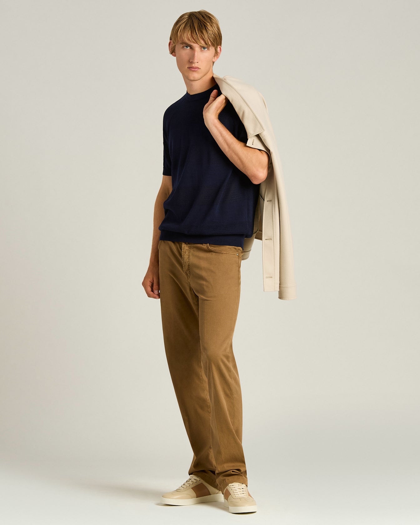 Kiton Knitwear Cotton Sweater Pullover Baumwolle Kurzarm