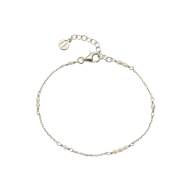 Juvelan Celine Perlenarmband Braut Süßwasserperlen Silber