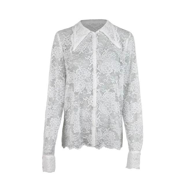 Rettl Women Vibe Damen Bluse Spitze Weiß