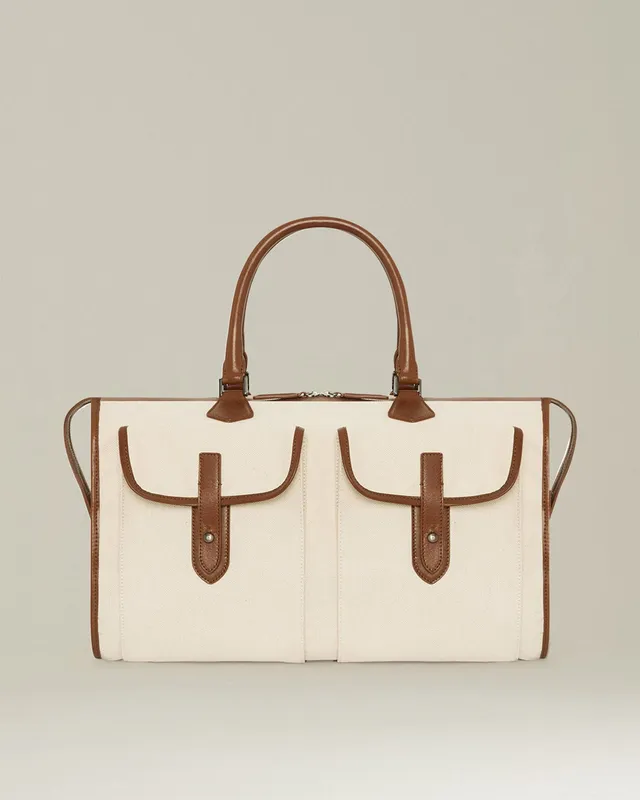 Kiton Journey Baumwoll Tasche TU Kalbsleder