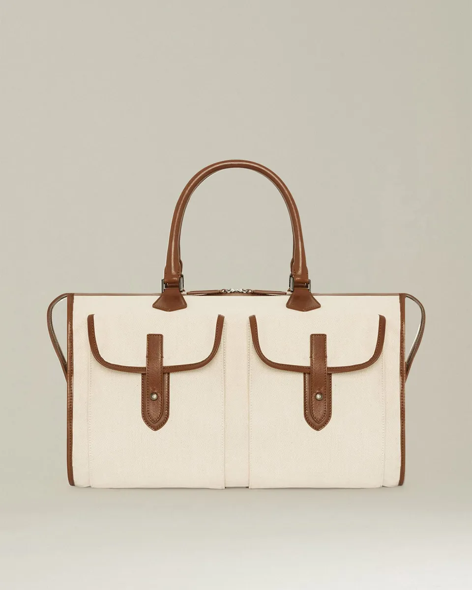 Kiton Journey Baumwoll Tasche TU Kalbsleder