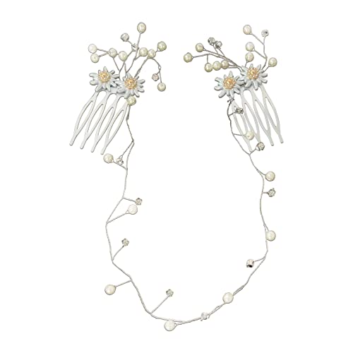 Alpenflüstern DAHEIM Greta ADV134 Haarkamm Edelweiss creme-weiß