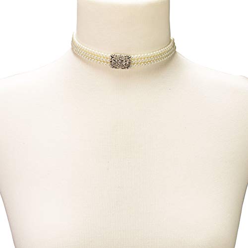 Alpenflüstern Daheim Edda DHK217 Kropfkette schwarz creme-weiß