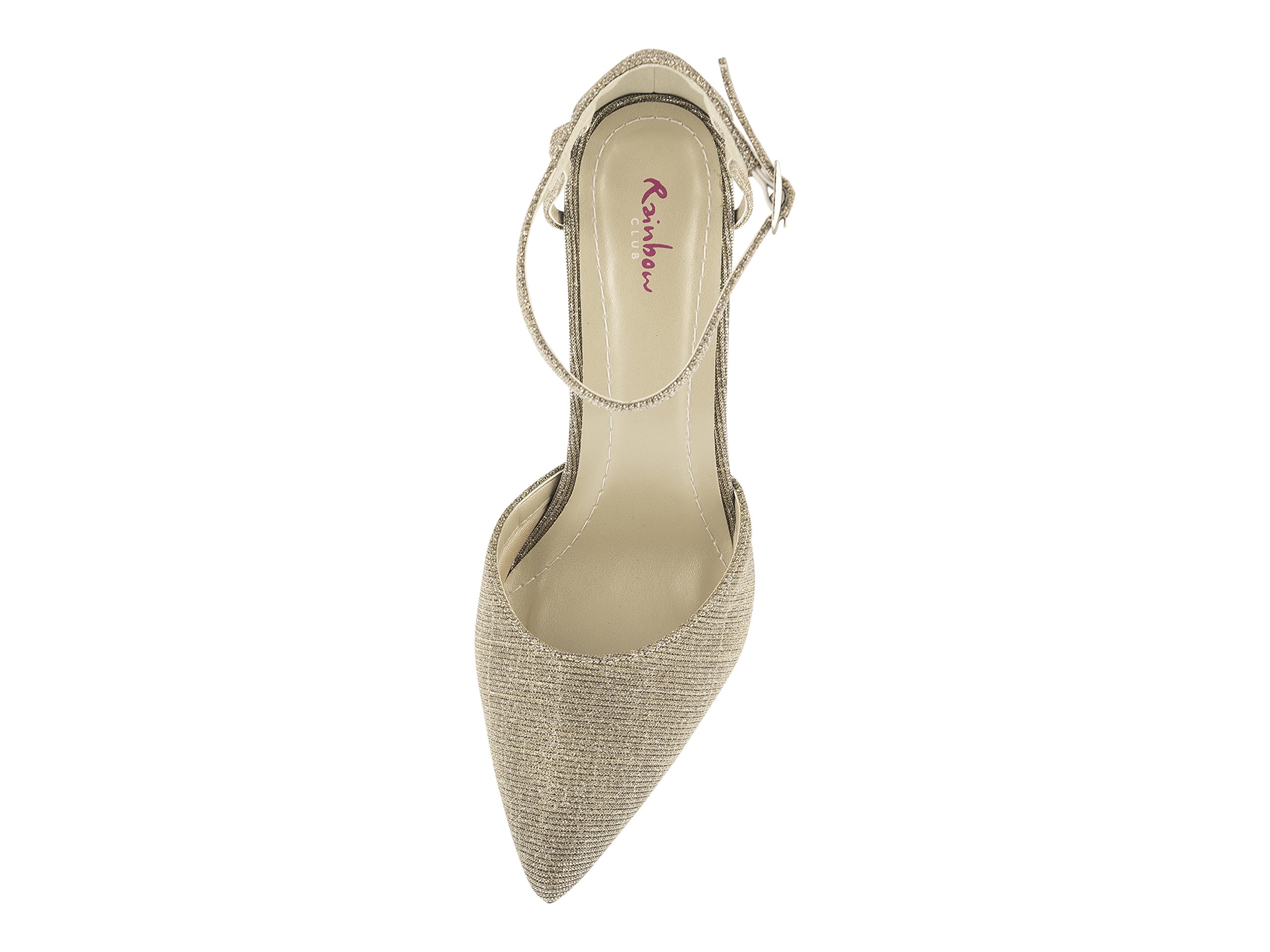 Rainbow Club Luxe Kennedy Gold Metallic Pumps 9 cm Trichterabsatz