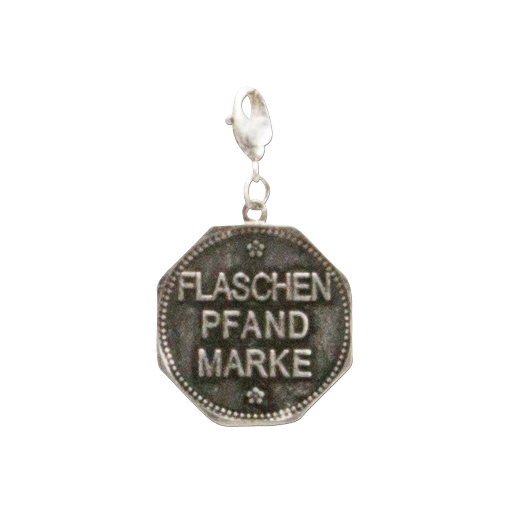 Alpenflüstern DAHEIM AAH119 Pfandmarke Flasche Anhänger silber