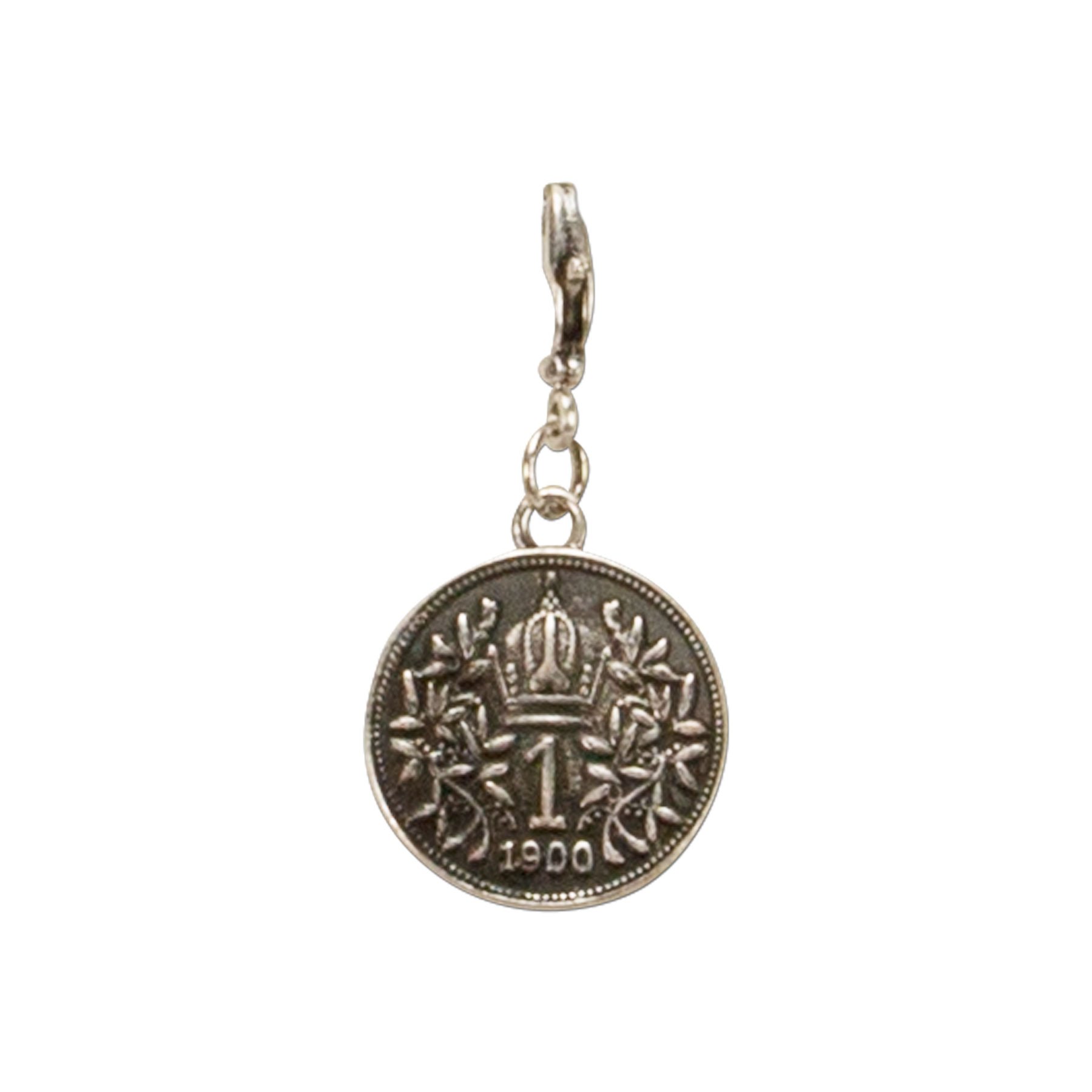 Alpenflüstern DAHEIM Münze Anhänger AAH101 antik-silber 2cm