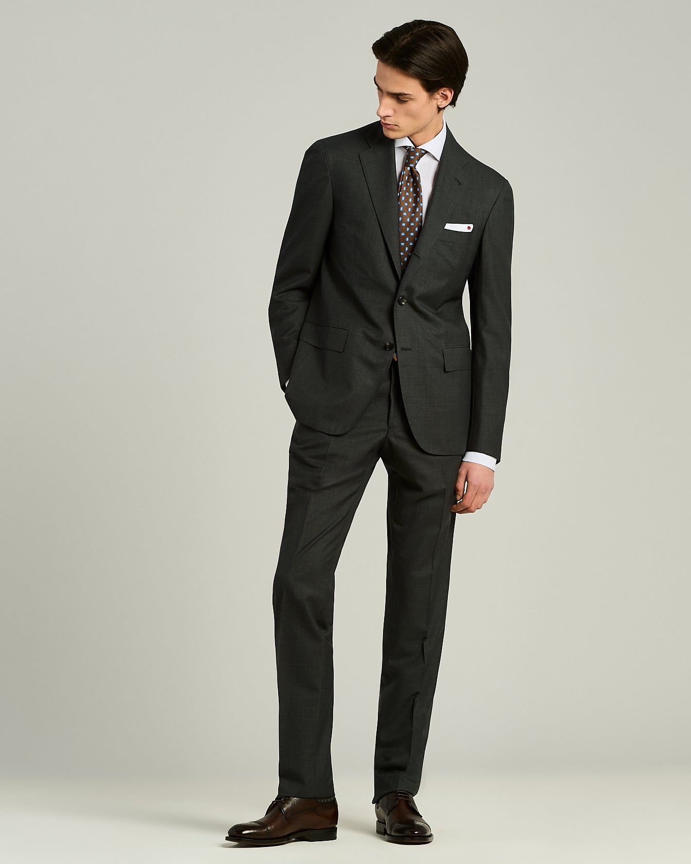 Kiton Patterned Silk Krawatte Seide Gemustert TU