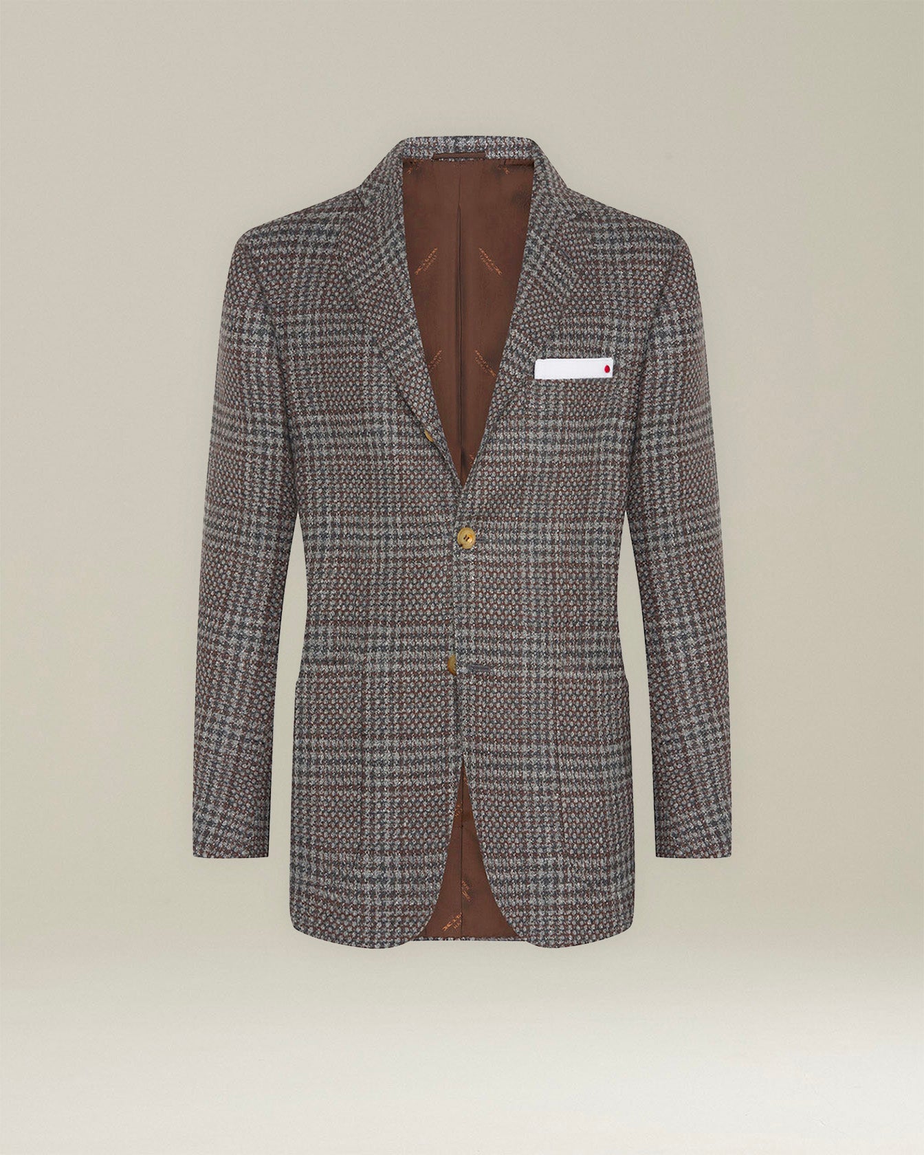 Kiton Glen Plaid Blazer Kaschmir Mix Gr. 50