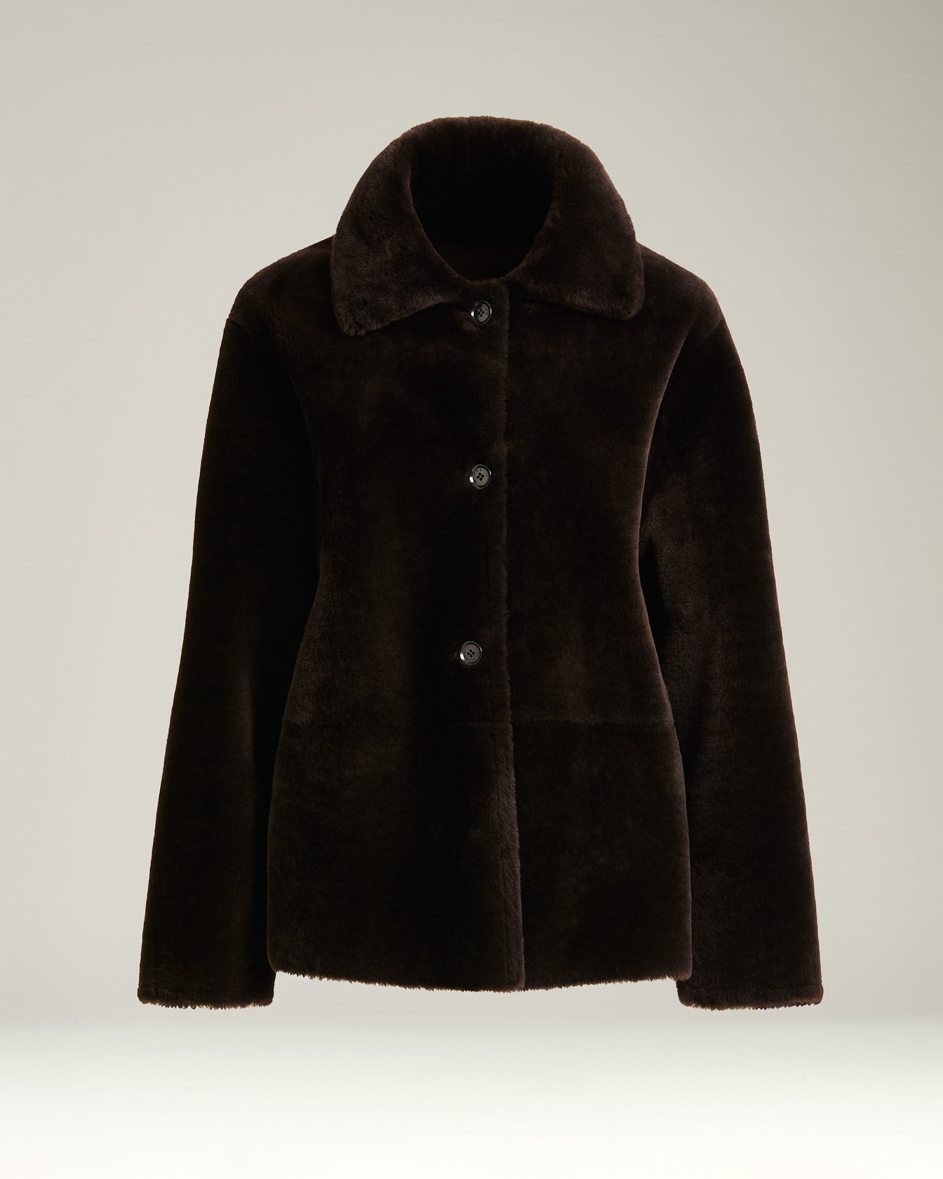 Kiton Outerwear Shearling Kurzjacke Wendejacke Braun