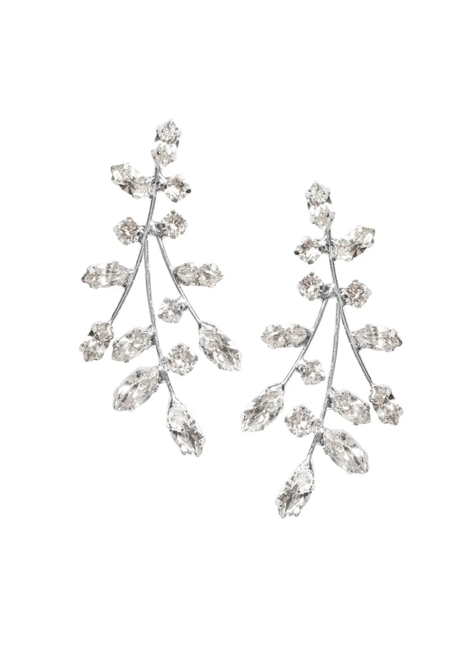 Elizabeth Bower Fleur Stud Ohrringe Rhodium Kristall-Blüte 60mm