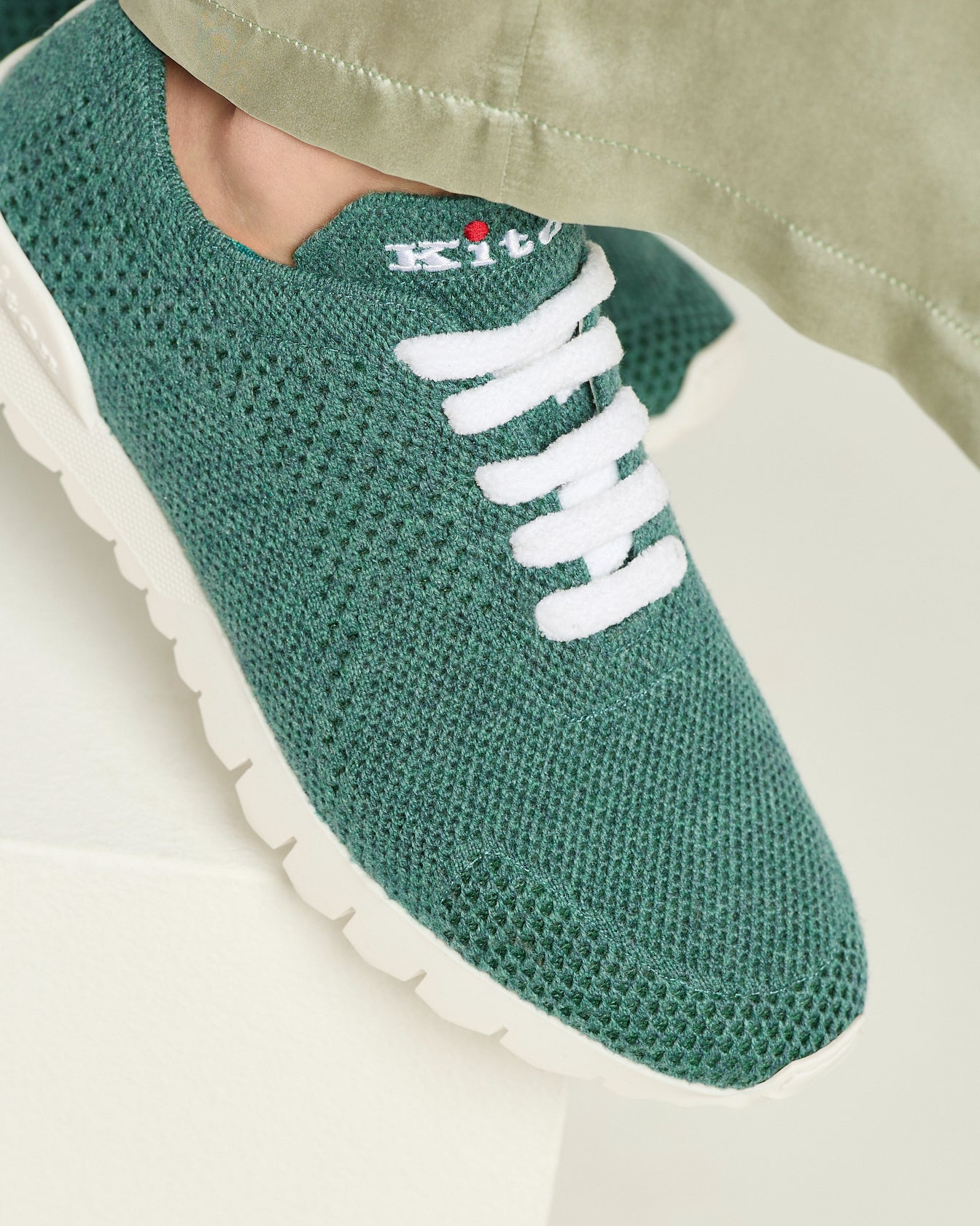 Kiton Fits Sneakers Cashmere Grün Gr. 40