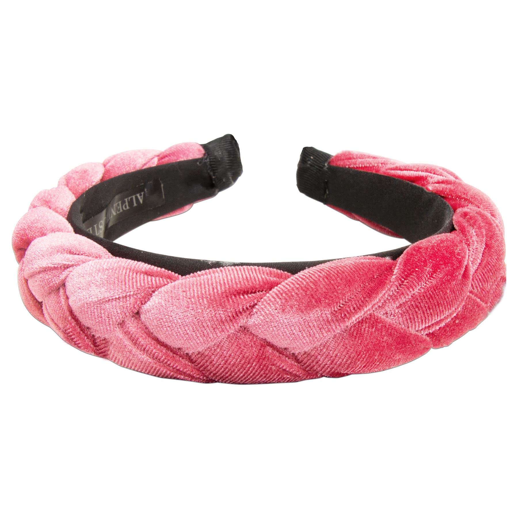 Alpenflüstern DAHEIM Haarrrif Flechtoptik rosa-rosé Samt 4cm