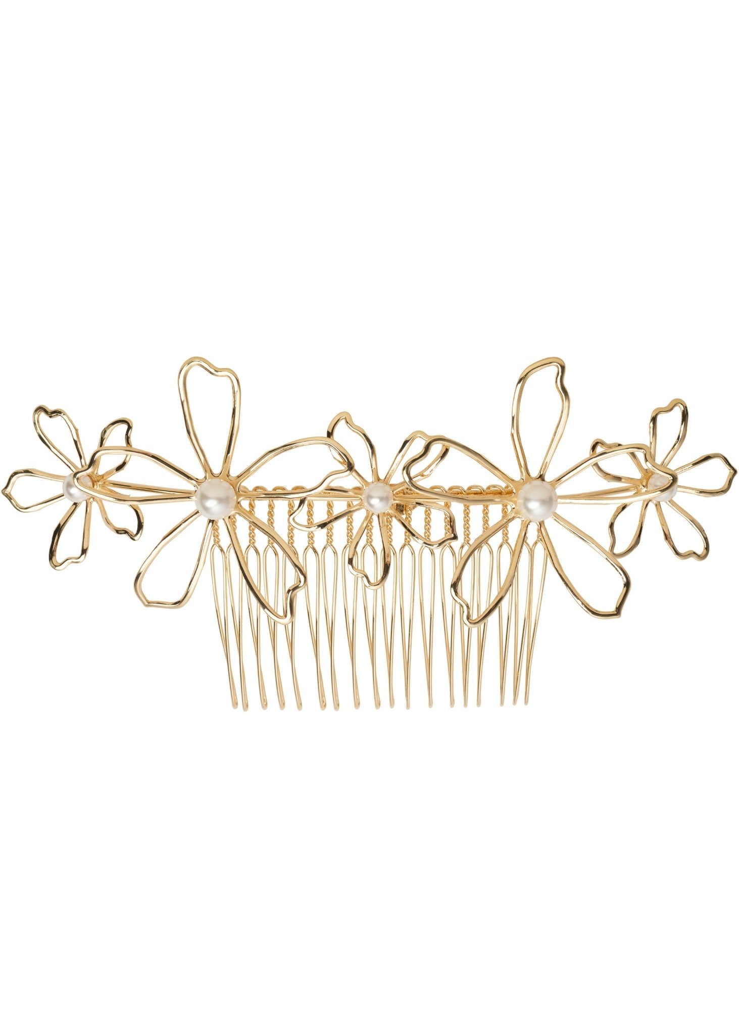 Elizabeth Bower Gilda Garland Braut Haarkamm Gold Perlen