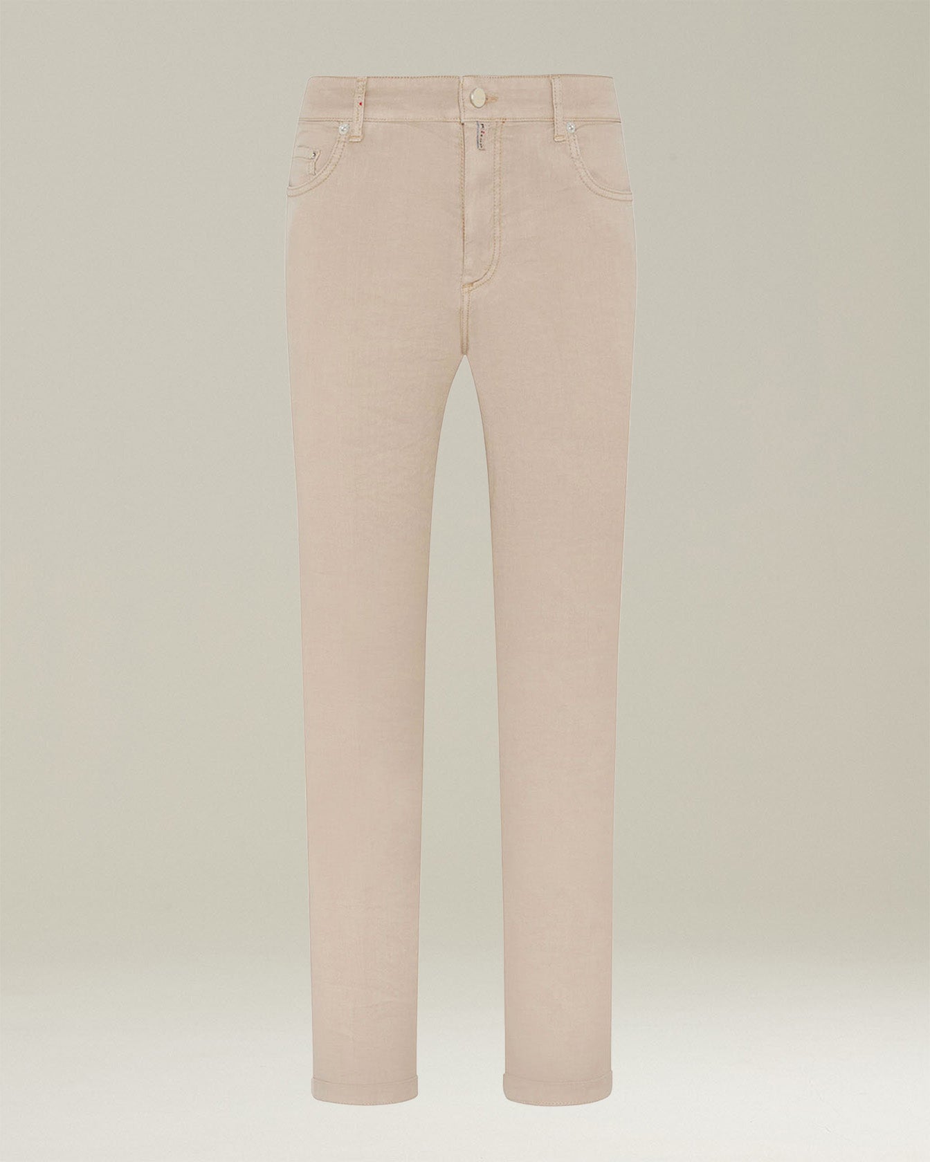 Kiton Carrot Five-Pocket Hose Beige Leinen Gr. 50