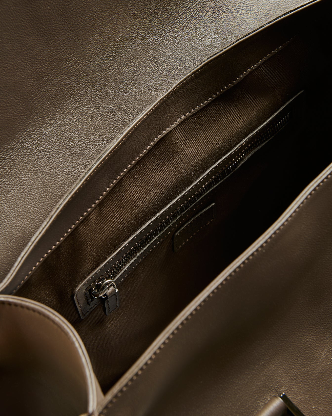 Kiton Shopping Bag Kalbsleder dunkelbraun TU