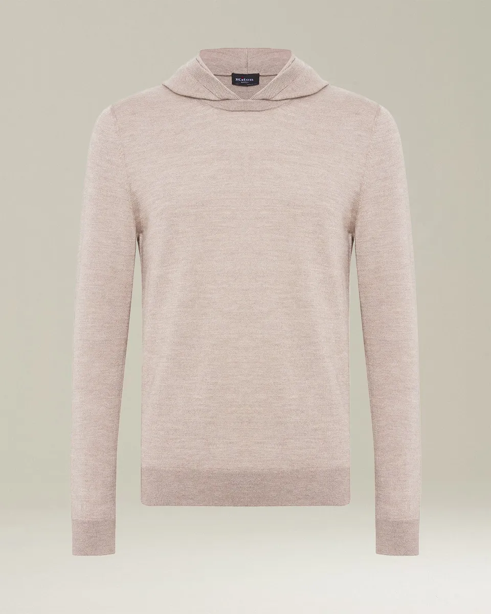 Kiton Knitwear Maglia Kapuzenpullover Beige Cashmere