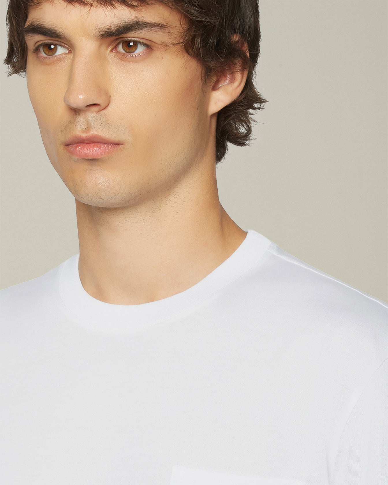 Kiton T-Shirt Jersey Brusttasche Baumwolle Taschino