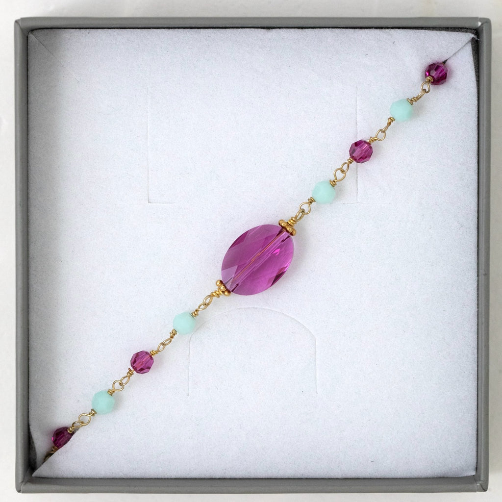 Juvelan Halsketten Amazonite Halskette Gold 40 cm
