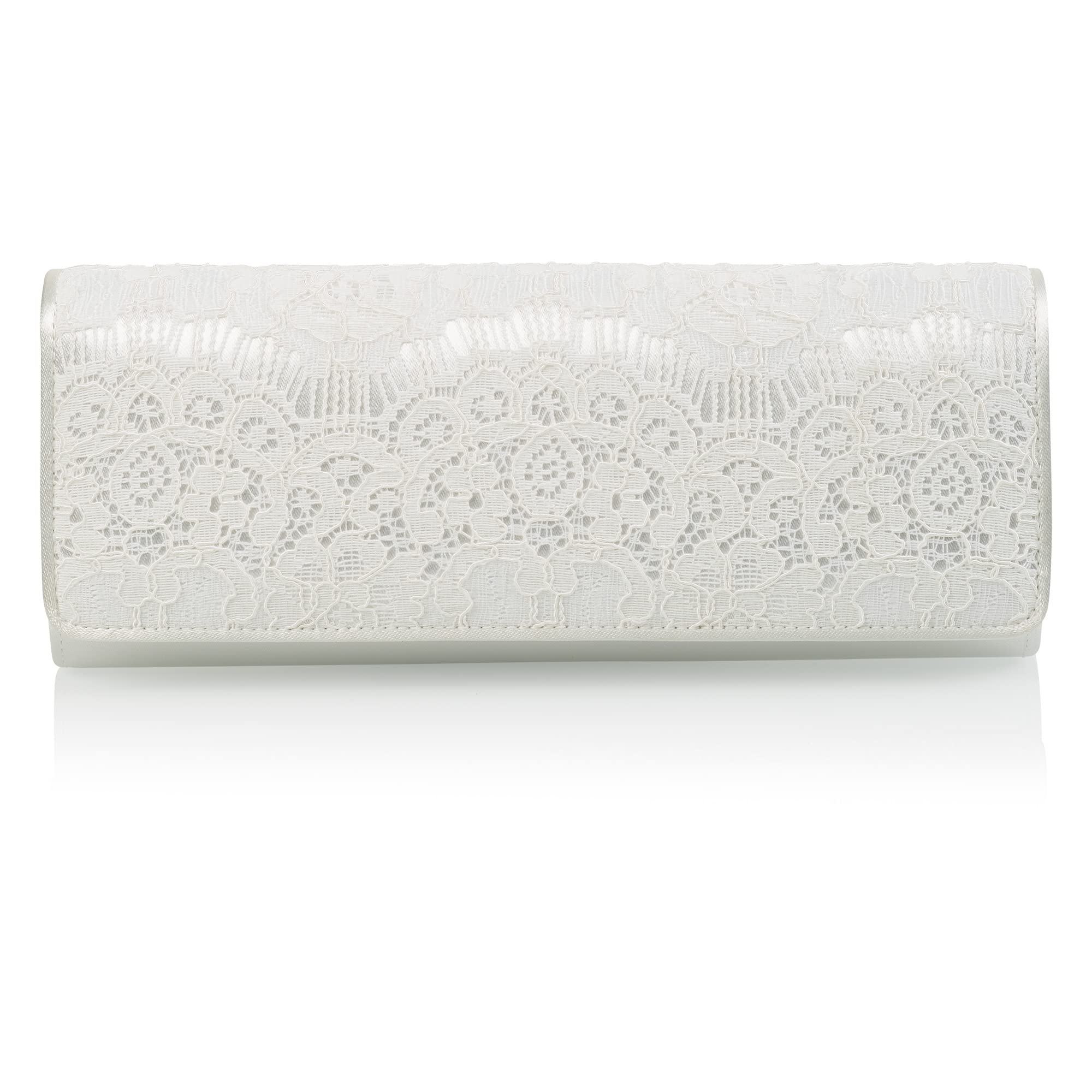 Rainbow Club Edita Brauttasche Ivory Satin Spitze
