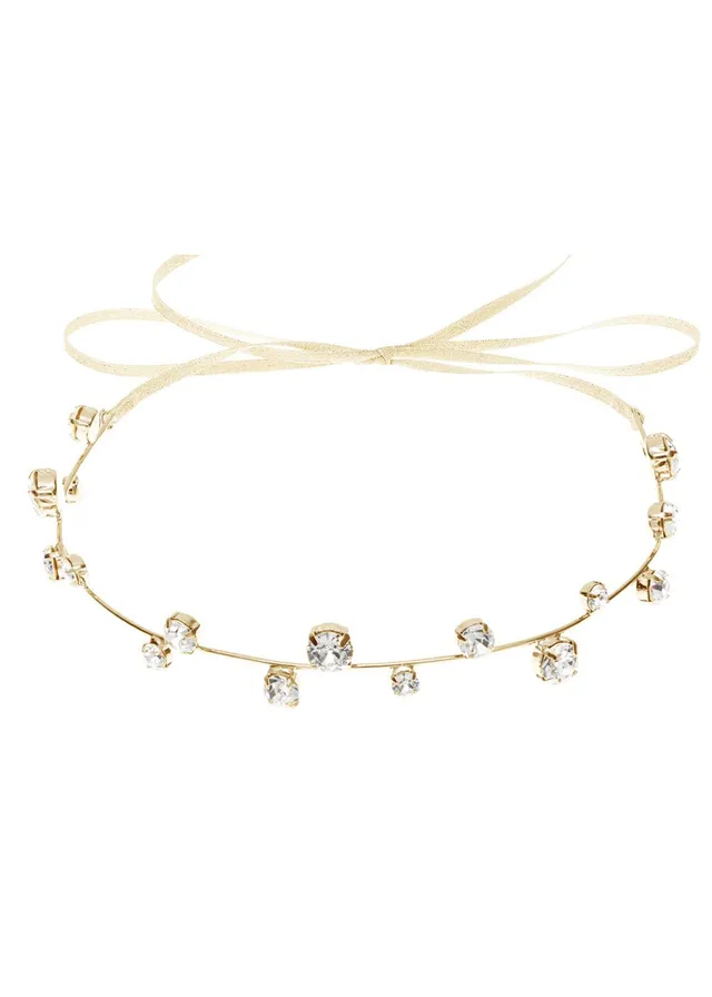 Elizabeth Bower Asteria Haarband Gold Kristall