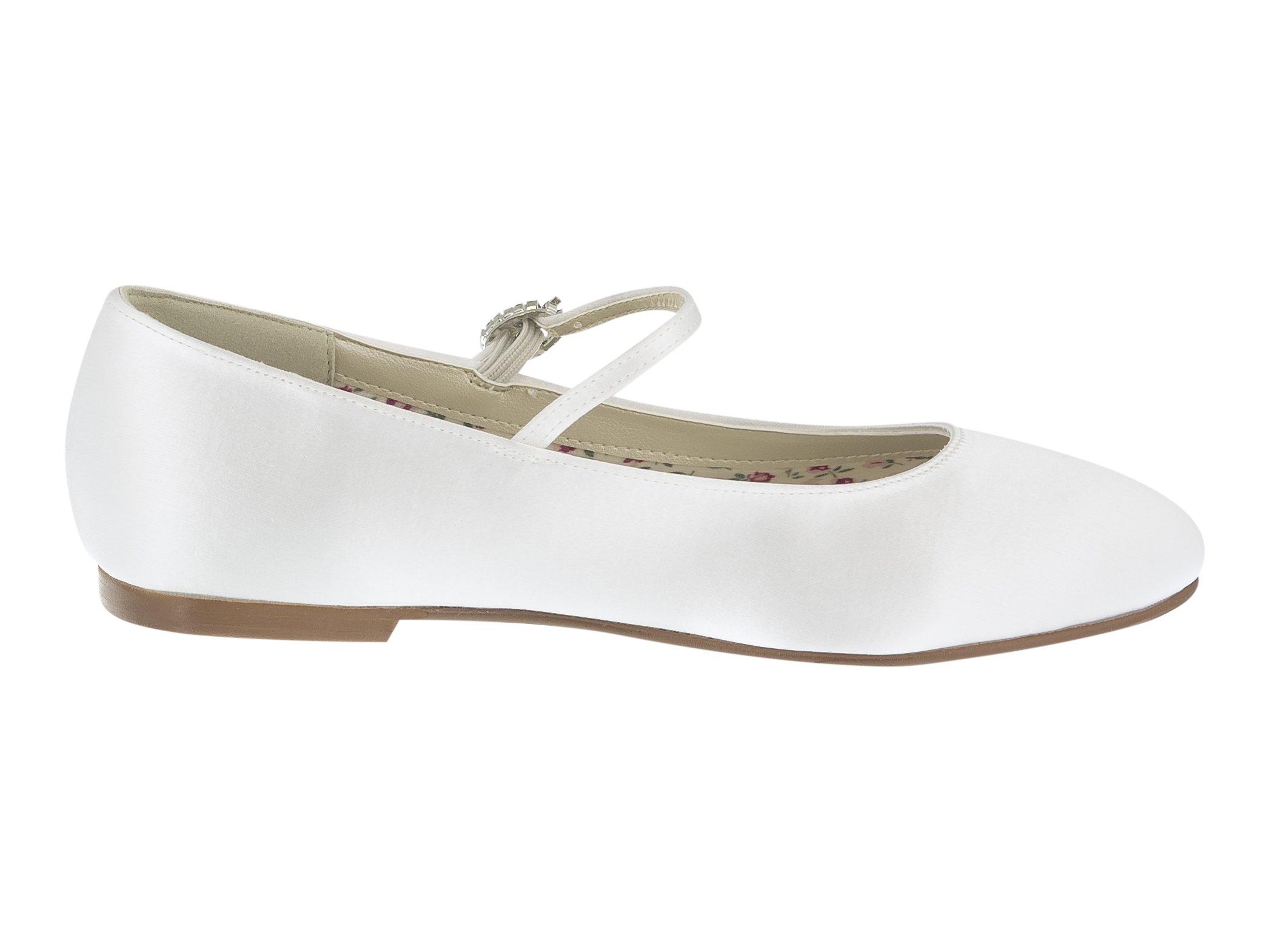 Rainbow Club Binx Ballerinas Ivory Satin Riemchen flach