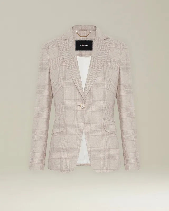 Kiton Jackets Glen Plaid Blazer Wolle-Kaschmir Gr. 44