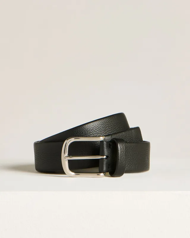 Kiton Calfskin Belt Gürtel schwarz Kalbsleder