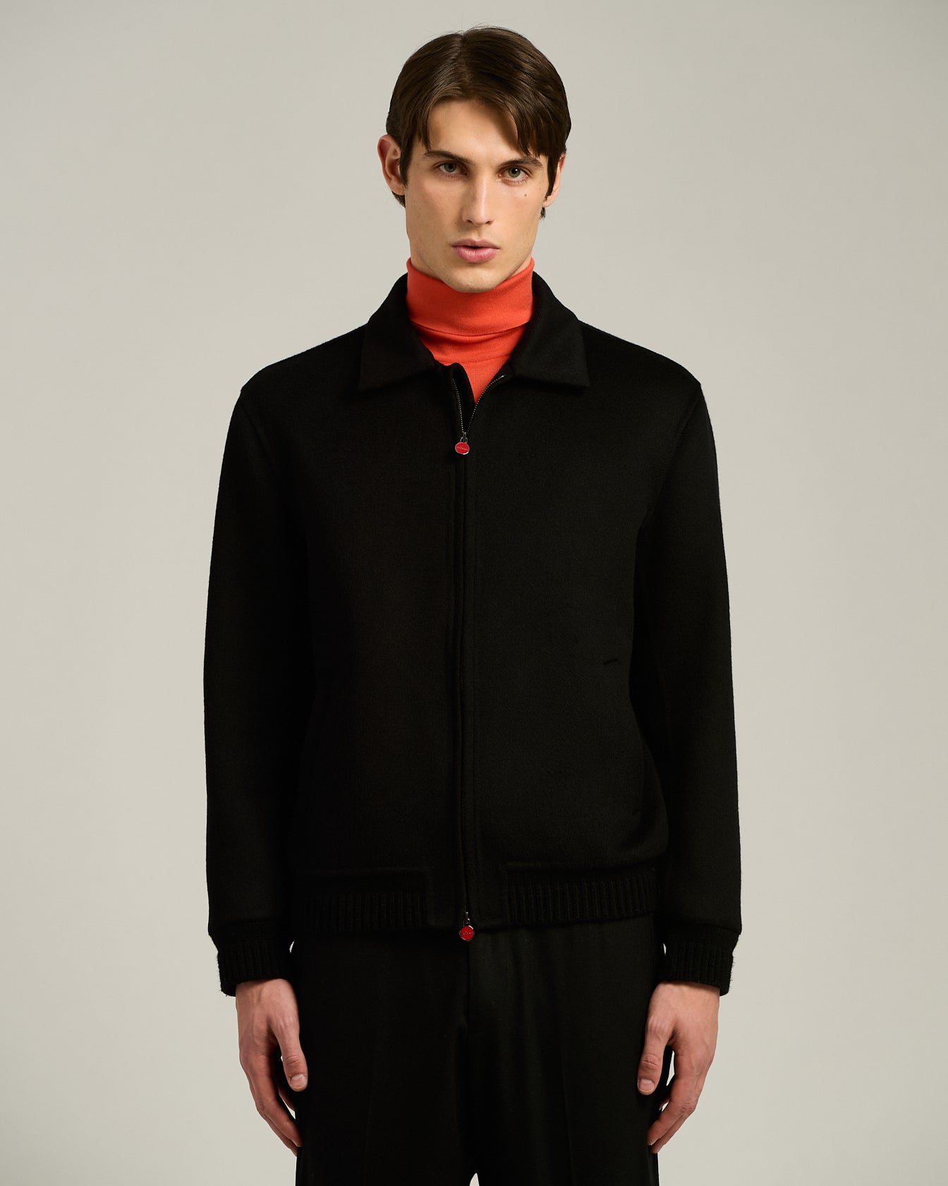 Kiton Outerwear Bomber Black Cashmere Jacke Kaschmir 50
